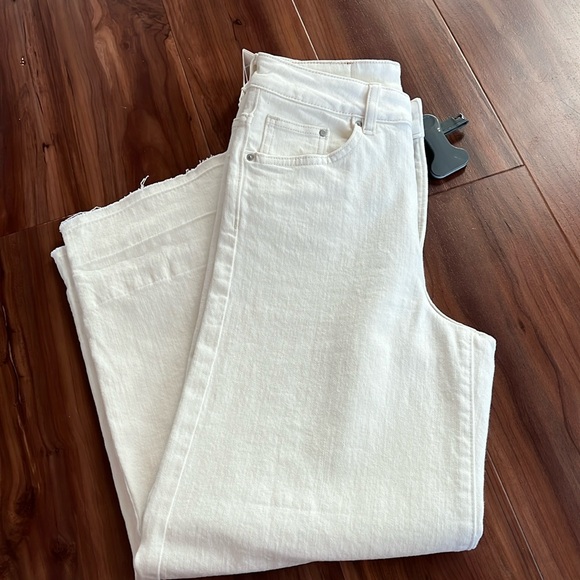 H&M Culotte Jupe-Culotte High Waist White Jeans Size 27 - Picture 14 of 17
